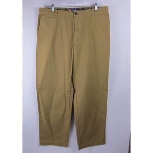 Chaps khaki Pants Men's Cotton 36x32 Brown Straight Fit Casual